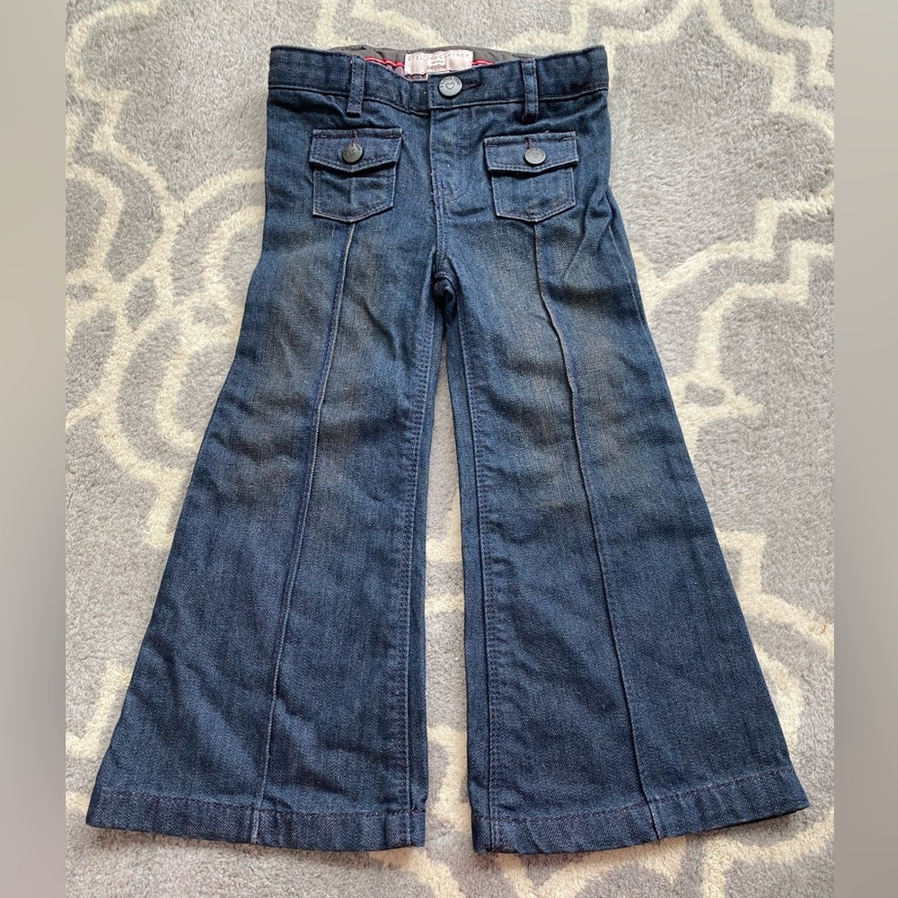 Stella McCartney for Baby Gap Size 3T Distressed Denim Wide Leg Jeans